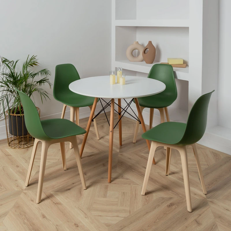 DERSTUHL Комплект стульев пластиковых 2 шт Plast Beige Eames (изображение №2)