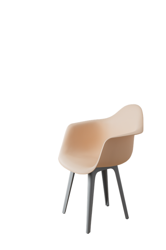 DERSTUHL Комплект стульев пластиковых 4 шт Plast Grey Eames
