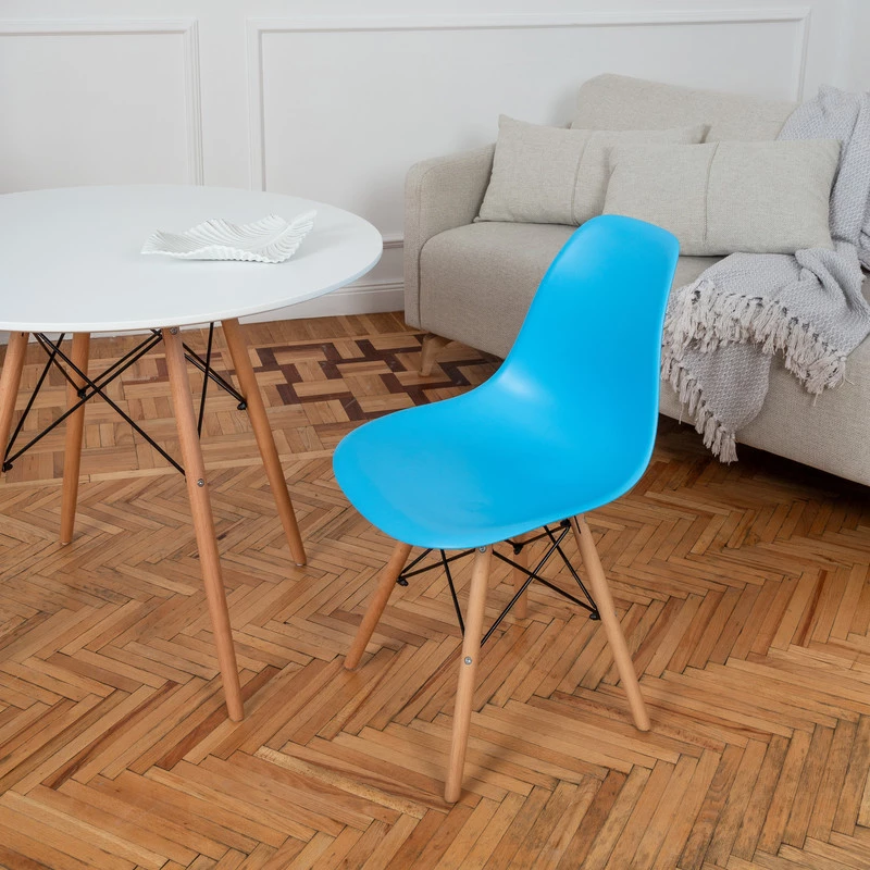 DERSTUHL Комплект стульев пластиковых 4 шт Wood Eames (изображение №6)