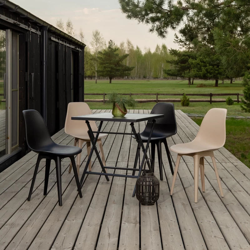 DERSTUHL Комплект стульев пластиковых 2 шт Plast Dark Beige Eames (изображение №4)
