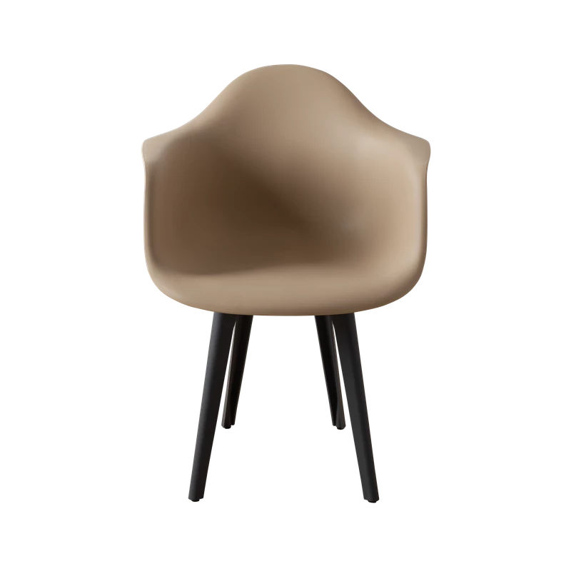 DERSTUHL Комплект стульев пластиковых 4 шт Plast Dark Grey Eames (изображение №3)