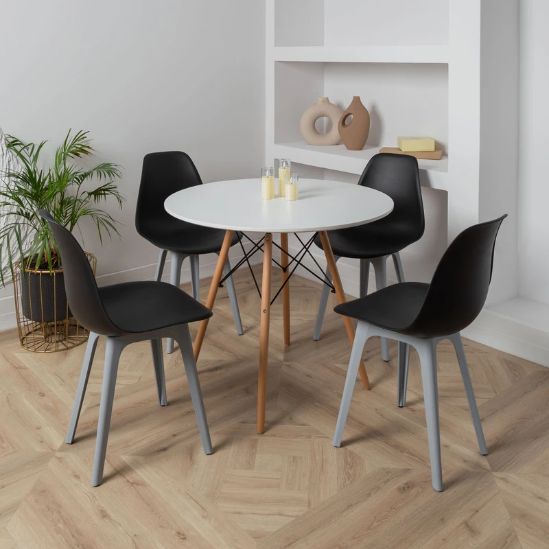 DERSTUHL Комплект стульев пластиковых 4 шт Plast Grey Eames (изображение №2)