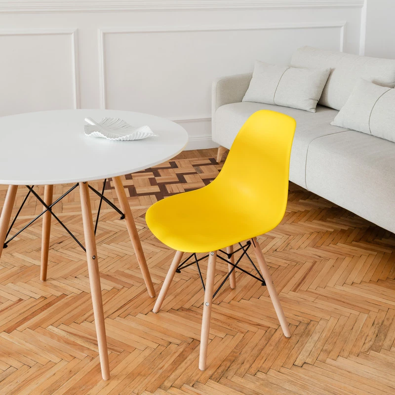 DERSTUHL Комплект стульев пластиковых 4 шт Wood Eames (изображение №6)