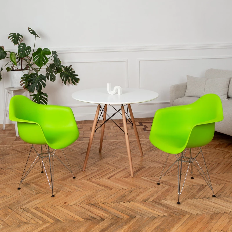 DERSTUHL Комплект стульев пластиковых 4 шт Chrom Eames (изображение №2)