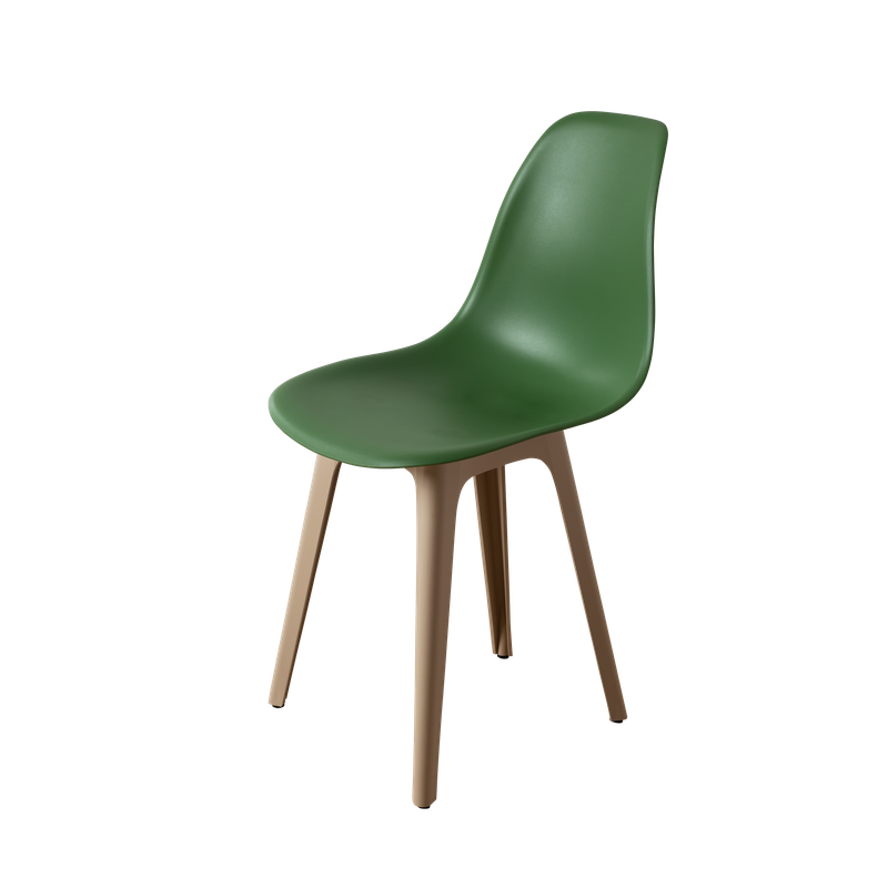 DERSTUHL Комплект стульев пластиковых 4 шт Plast Dark Beige Eames