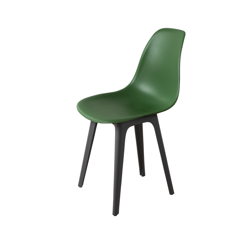 DERSTUHL Комплект стульев пластиковых 4 шт Plast Dark Grey Eames