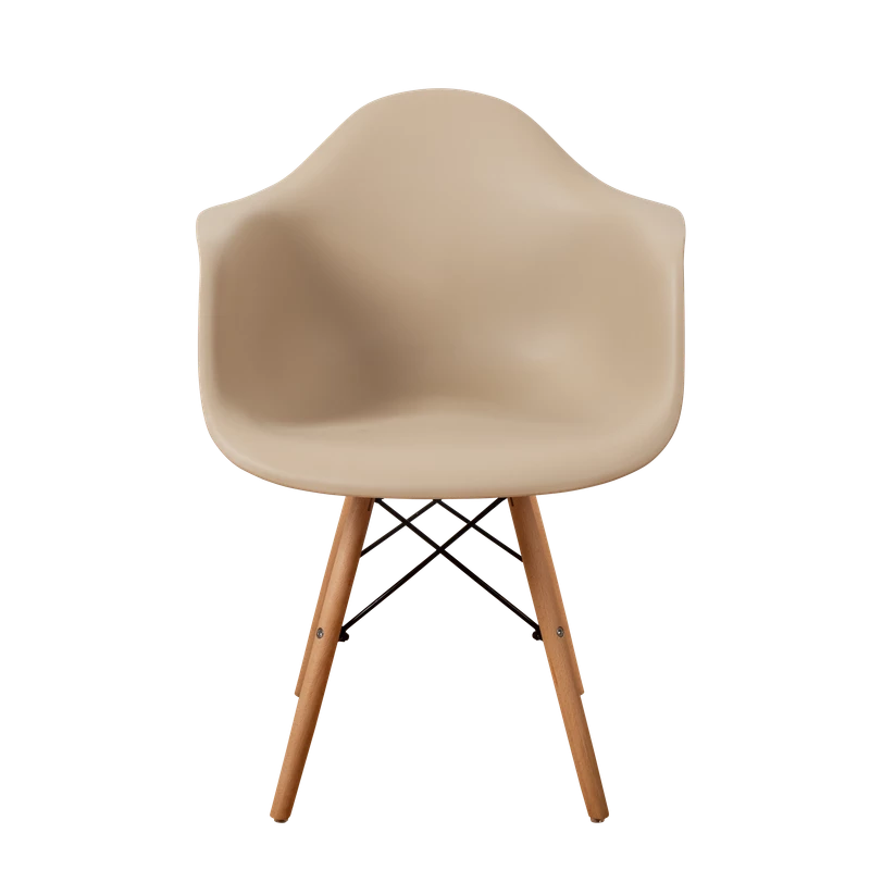DERSTUHL Комплект стульев пластиковых 4 шт Wood Eames (изображение №3)