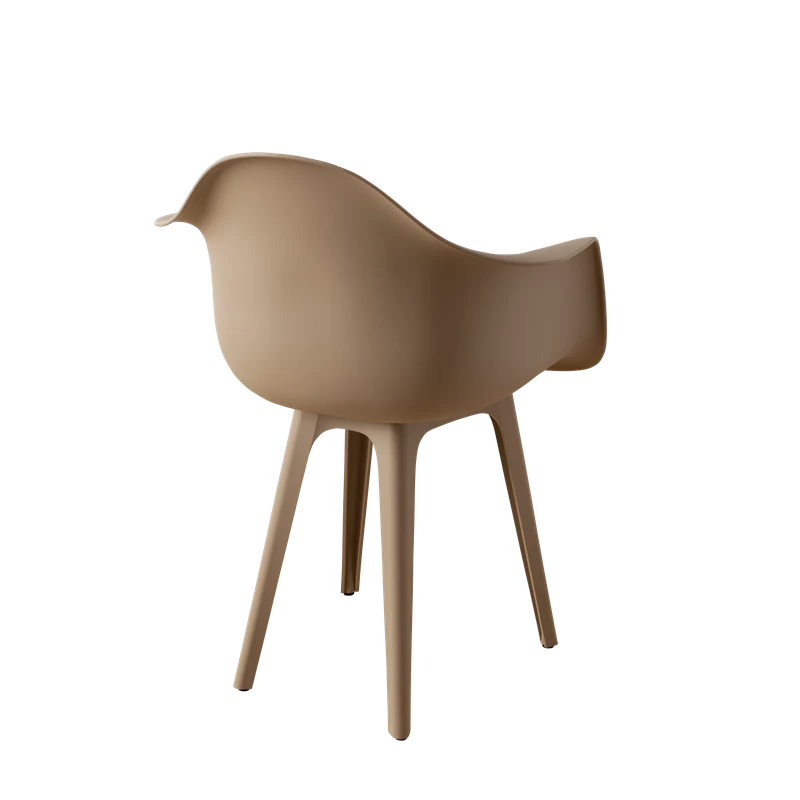 DERSTUHL Комплект стульев пластиковых 2 шт Plast Dark Beige Eames (изображение №6)