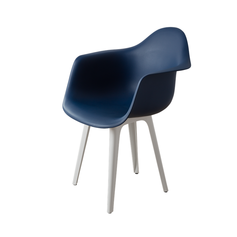 DERSTUHL Комплект стульев пластиковых 4 шт Plast White Eames