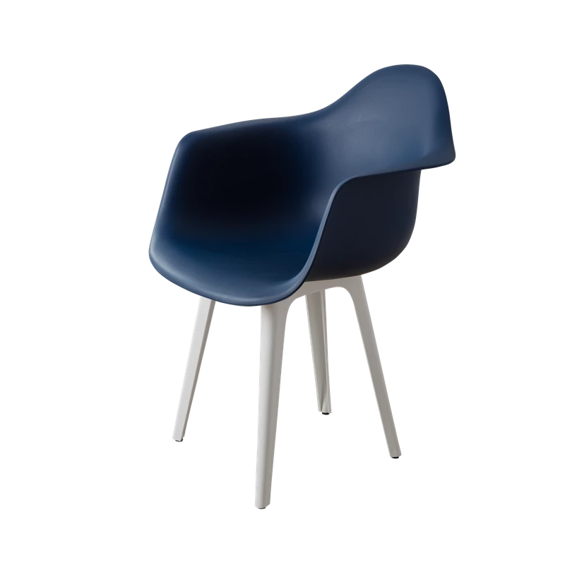 DERSTUHL Комплект стульев пластиковых 4 шт Plast White Eames (изображение №1)
