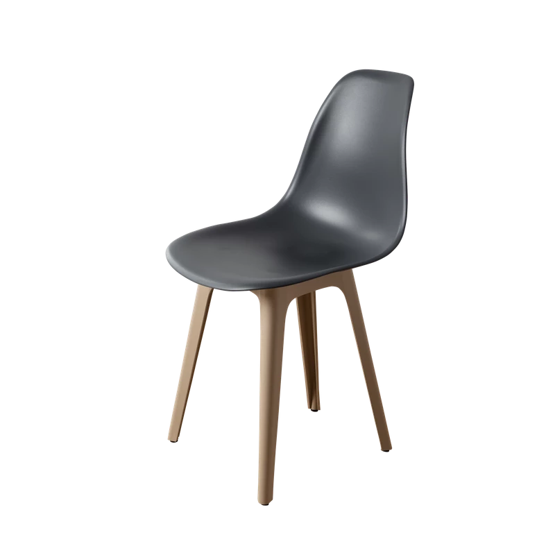 DERSTUHL Комплект стульев пластиковых 4 шт Plast Dark Beige Eames (изображение №1)