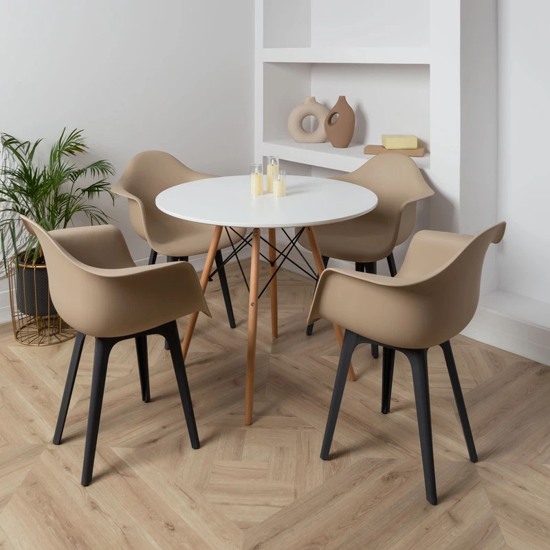 DERSTUHL Комплект стульев пластиковых 4 шт Plast Dark Grey Eames (изображение №2)