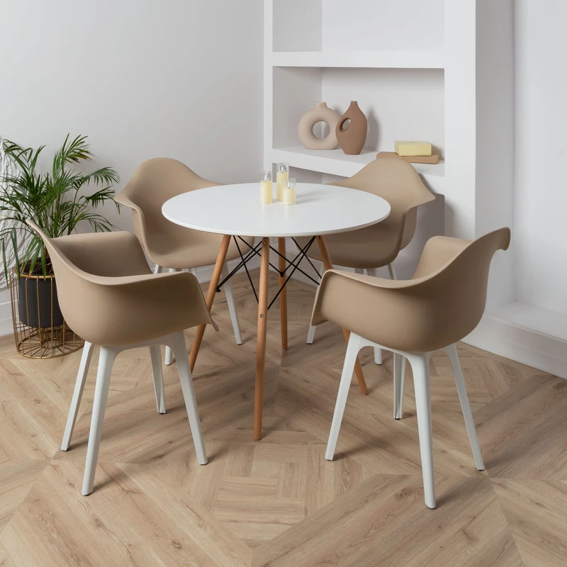 DERSTUHL Комплект стульев пластиковых 4 шт Plast White Eames (изображение №2)
