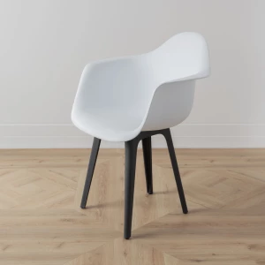 Второе фото. DERSTUHL Комплект стульев пластиковых 4 шт Plast Dark Grey Eames