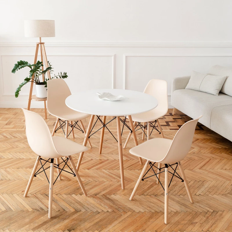 DERSTUHL Комплект стульев пластиковых 4 шт Wood Eames (изображение №2)