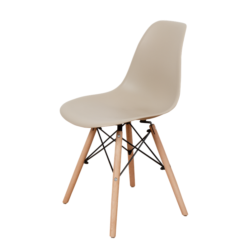 DERSTUHL Комплект стульев пластиковых 4 шт Wood Eames