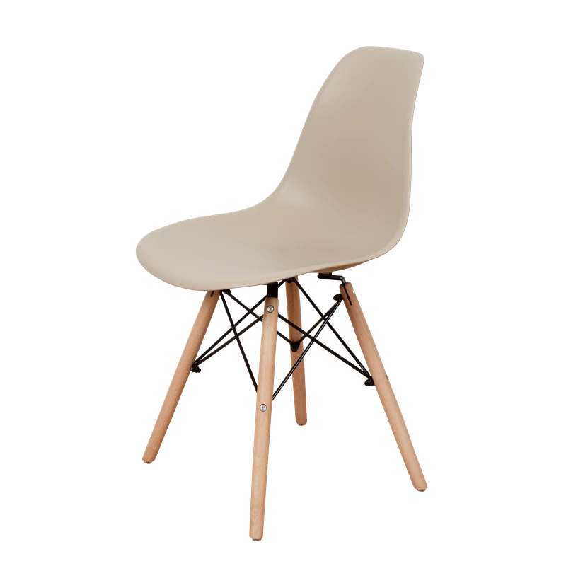 DERSTUHL Комплект стульев пластиковых 4 шт Wood Eames (изображение №1)