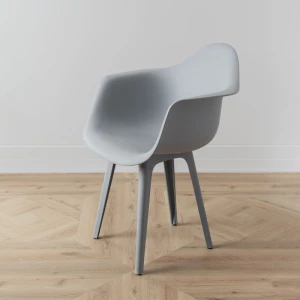 Второе фото. DERSTUHL Комплект стульев пластиковых 4 шт Plast Grey Eames