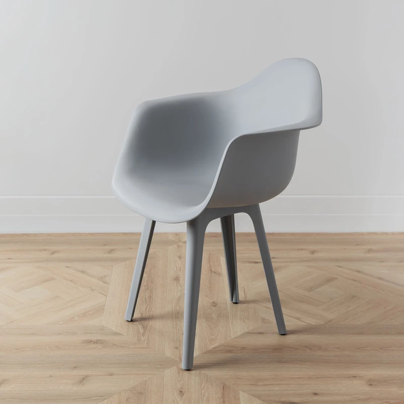 DERSTUHL Комплект стульев пластиковых 2 шт Plast Grey Eames (изображение №8)