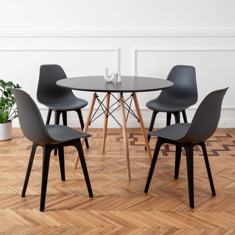 DERSTUHL Комплект стульев пластиковых 4 шт Plast Eames (изображение №7)