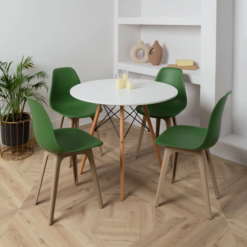 DERSTUHL Комплект стульев пластиковых 4 шт Plast Dark Beige Eames (изображение №2)
