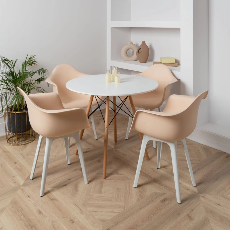 DERSTUHL Комплект стульев пластиковых 4 шт Plast White Eames (изображение №2)