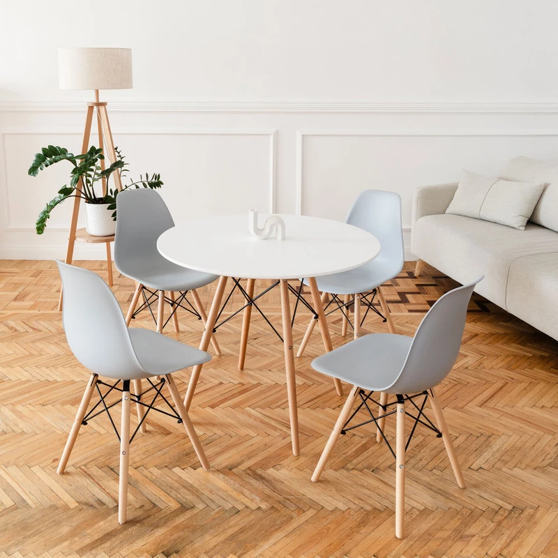 DERSTUHL Комплект стульев пластиковых 4 шт Wood Eames (изображение №2)