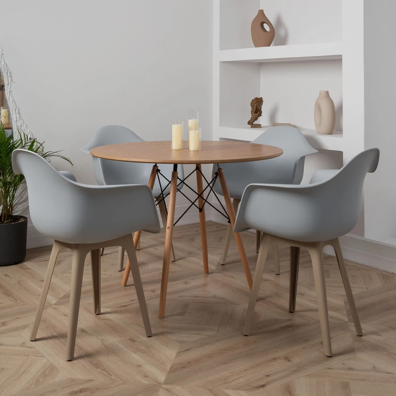 DERSTUHL Стул-кресло из пластика Plast Dark Beige Eames (изображение №2)