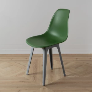 Второе фото. DERSTUHL Комплект стульев пластиковых 2 шт Plast Grey Eames