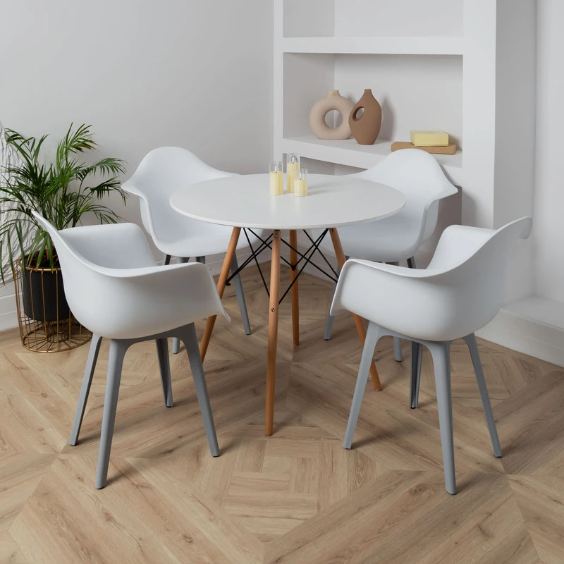 DERSTUHL Комплект стульев пластиковых 4 шт Plast Grey Eames (изображение №2)