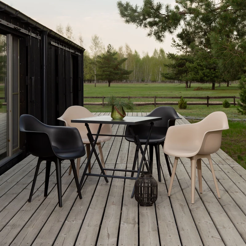 DERSTUHL Комплект стульев пластиковых 2 шт Plast Dark Beige Eames (изображение №4)