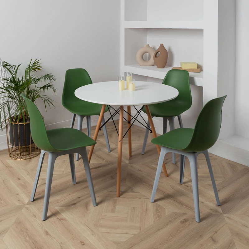 DERSTUHL Комплект стульев пластиковых 4 шт Plast Grey Eames (изображение №2)