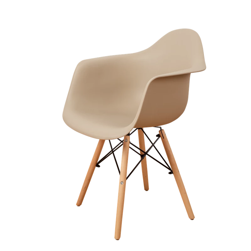 DERSTUHL Комплект стульев пластиковых 4 шт Wood Eames (изображение №1)