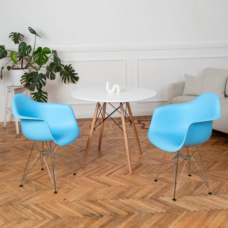 DERSTUHL Комплект стульев пластиковых 2 шт Chrom Eames (изображение №2)