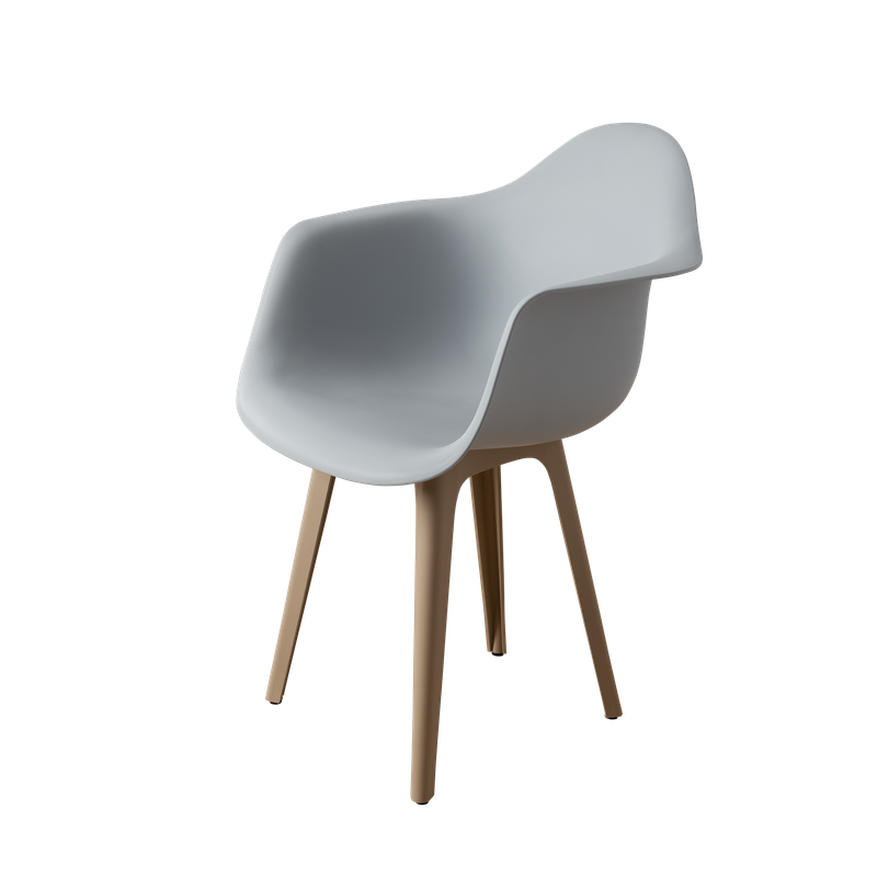 DERSTUHL Стул-кресло из пластика Plast Dark Beige Eames