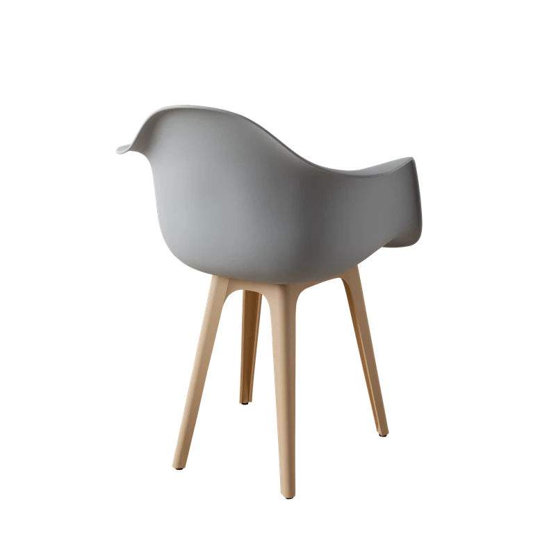 DERSTUHL Стул-кресло из пластика Plast Beige Eames (изображение №5)