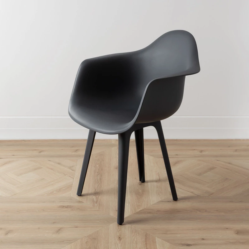 DERSTUHL Стул-кресло из пластика Plast Dark Grey Eames (изображение №7)