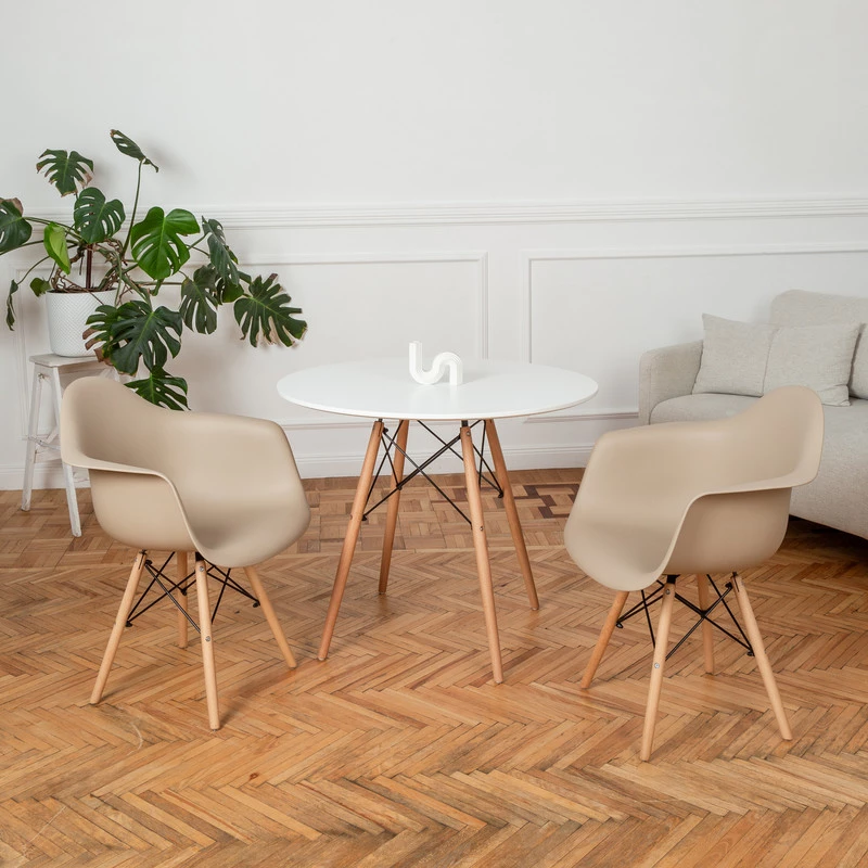 DERSTUHL Комплект стульев пластиковых 4 шт Wood Eames (изображение №2)