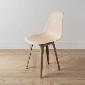 Второе фото. DERSTUHL Комплект стульев пластиковых 4 шт Plast Dark Beige Eames