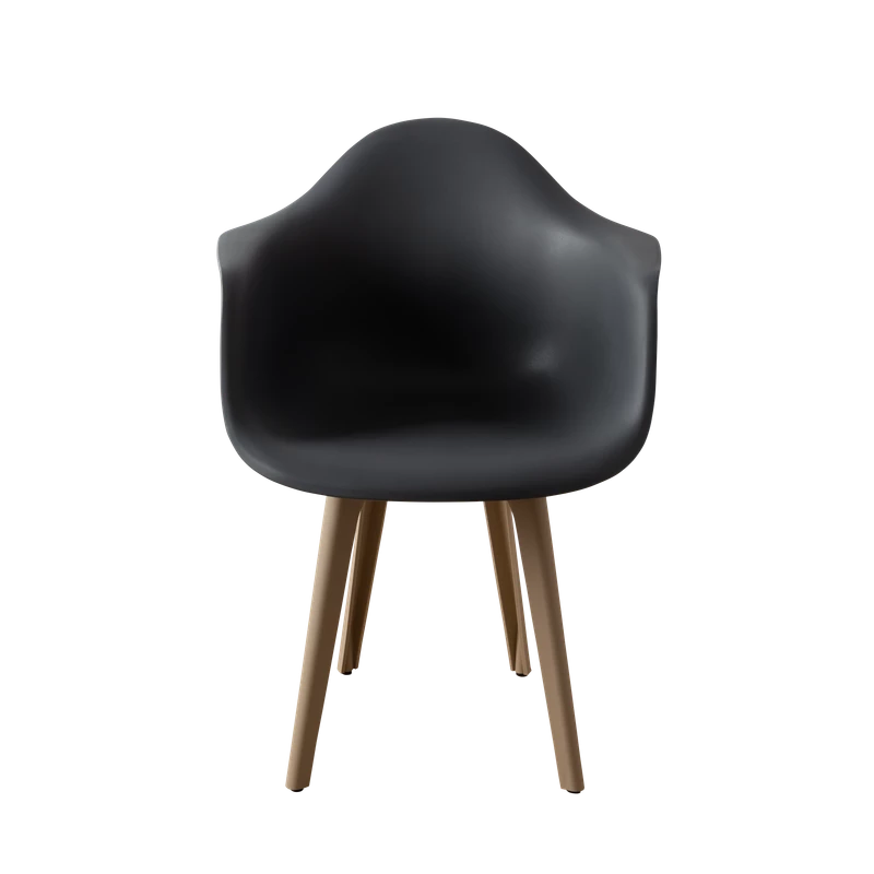 DERSTUHL Комплект стульев пластиковых 4 шт Plast Dark Beige Eames (изображение №3)