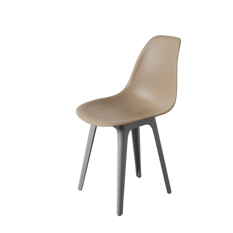 DERSTUHL Комплект стульев пластиковых 2 шт Plast Grey Eames