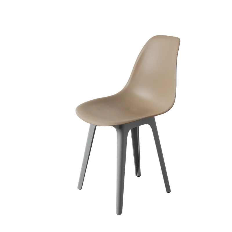DERSTUHL Комплект стульев пластиковых 2 шт Plast Grey Eames (изображение №1)