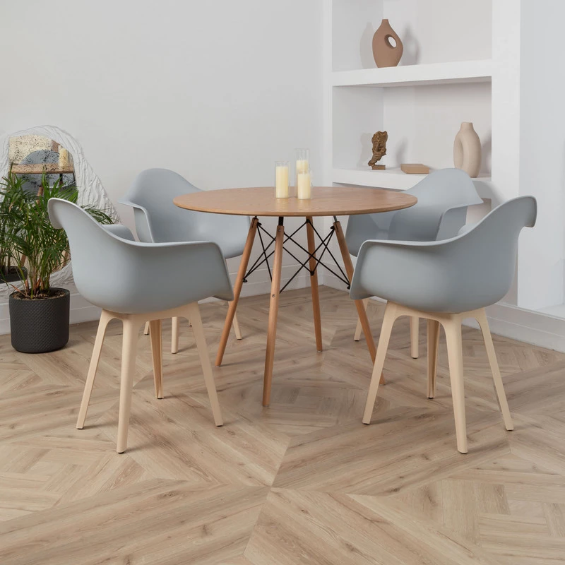 DERSTUHL Стул-кресло из пластика Plast Beige Eames (изображение №2)