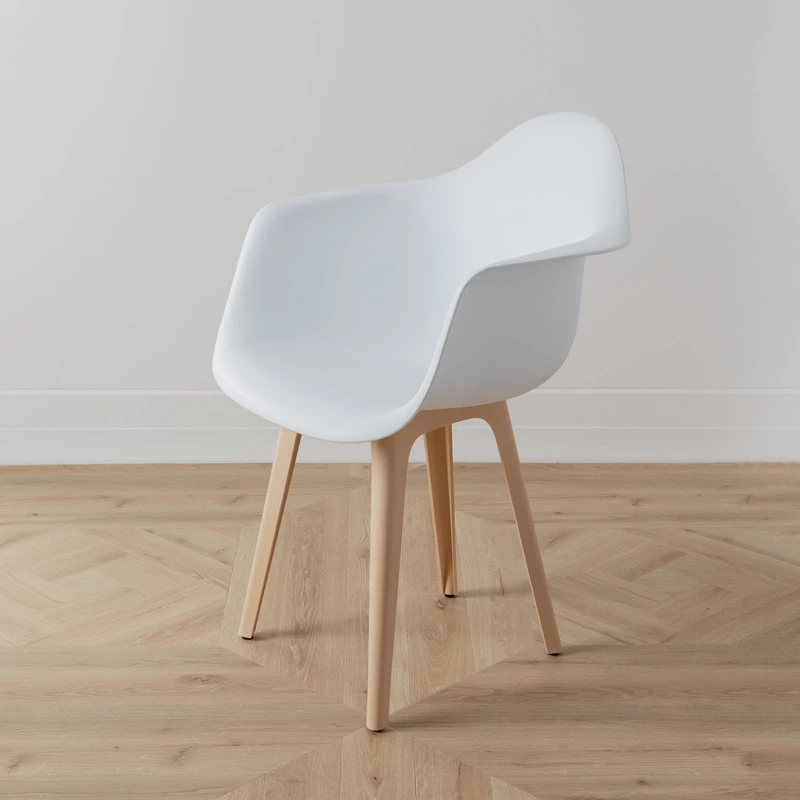 DERSTUHL Стул-кресло из пластика Plast Beige Eames (изображение №6)