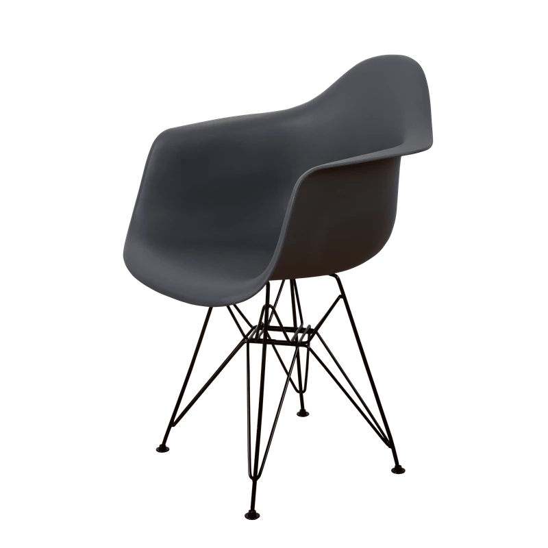 DERSTUHL Стул-кресло из пластика Black Eames (изображение №1)