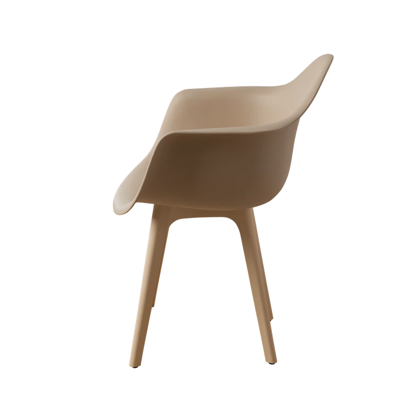 DERSTUHL Комплект стульев пластиковых 4 шт Plast Beige Eames (изображение №4)