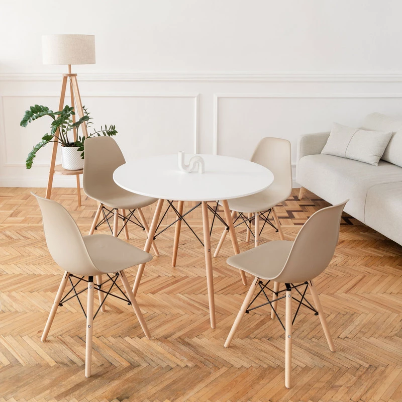 DERSTUHL Комплект стульев пластиковых 4 шт Wood Eames (изображение №2)