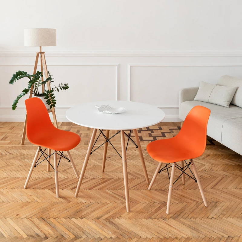 DERSTUHL Комплект стульев пластиковых 4 шт Wood Eames (изображение №2)