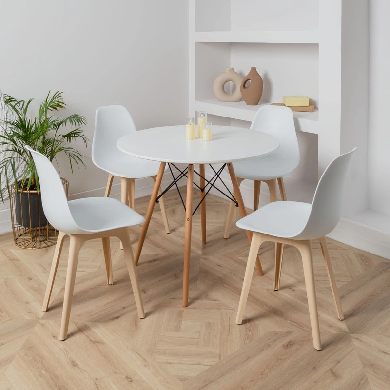 DERSTUHL Комплект стульев пластиковых 2 шт Plast Beige Eames (изображение №2)