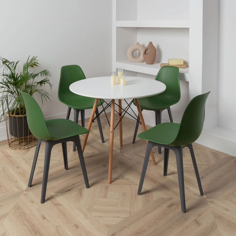 DERSTUHL Комплект стульев пластиковых 4 шт Plast Dark Grey Eames (изображение №2)
